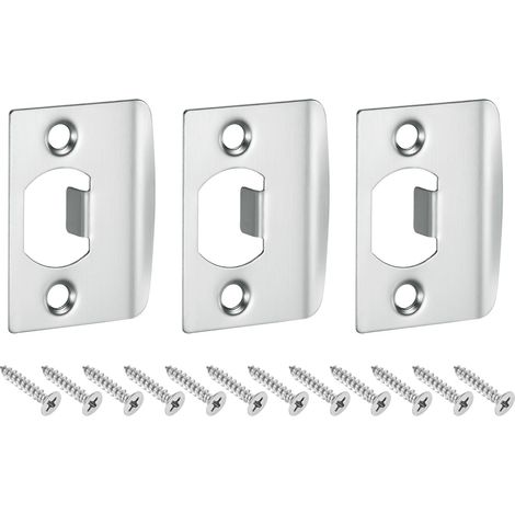 3Pcs Pièce de Rechange pour Plaque de Serrure 57mm x 45mm Argent (1/5)