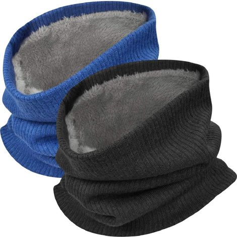 Cache-cou unisexe d'hiver, écharpe de tricot, écharpe tubulaire, tour de cou pour homme et femme, pour moto, cyclisme, masque tube, boucle écharpe (1/4)