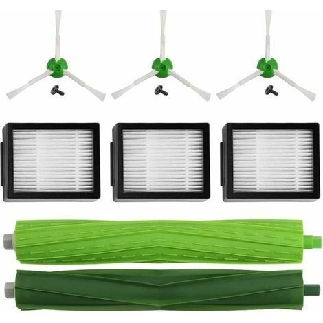 Mirtux Pack d\'accessoires pour Roomba E5 E6 i3 i3+ i7 j7 j7+ e5154 e5158 Kit de Remplacement Complet pour Pièces de Rechange, brosses latérales, filtres, Rouleaux extracteurs. (1/5)