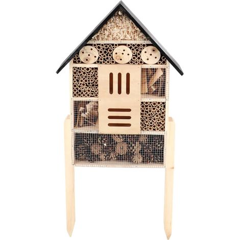 Hôtel à Insectes Sur Pique L - 37 x 10,5 x H 85,5 cm - Livraison gratuite (1/2)