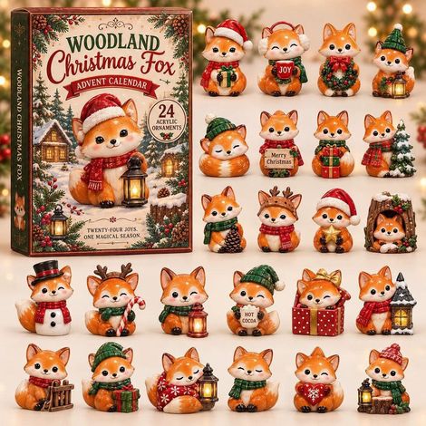 Fuchs zu Weihnachten mit Laterne Adventskalender 2026 2D
