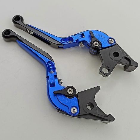 Convient aux anciennes motos Kawasaki ZX7R modifiées, klaxon de frein, poignée d'embrayage, levier de frein, accessoires de poignée de frein (bleu) (1/4)