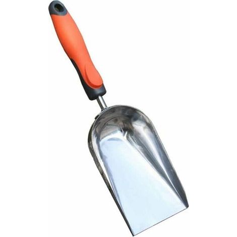 1 spatule plate en acier inoxydable - pour seau à glace, thé, café, poudre de haricots, popcorn au soja, bonbons - Argent - 36 cm (1/4)