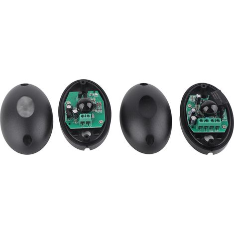 Lot de 2 capteurs infrarouges à faisceau unique, protection IP55, alarme automatique par cellule photoélectrique infrarouge pour ouvre-portail