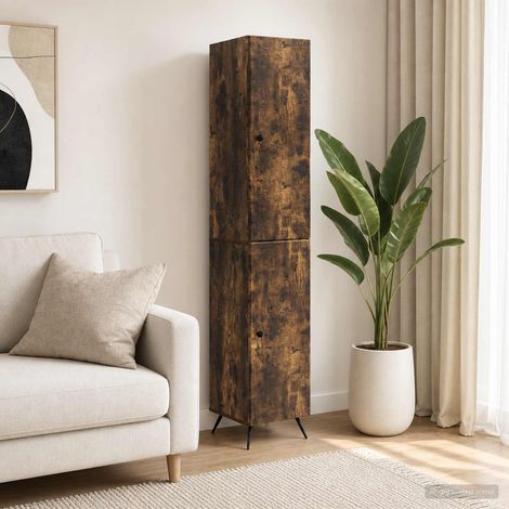 vidaXL Schrankset 2 pcs Geräucherte Eiche Holzwerkstoff (1/5)