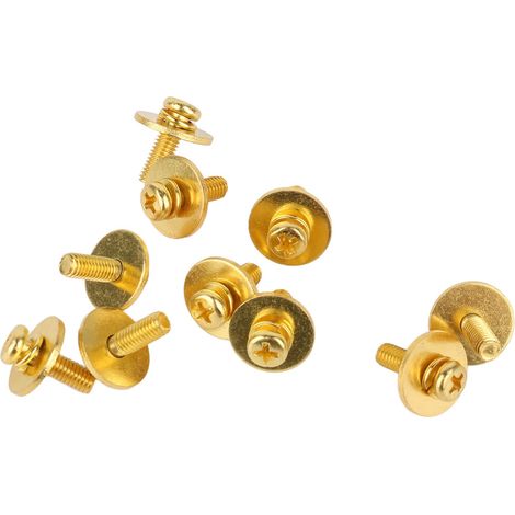 10 Pièces Vis de Tension pour Batterie en Métal, Crochet de Montage pour Fût, Accessoires de Percussion, Kit de Fixation pour Tambour, Doré (1/5)