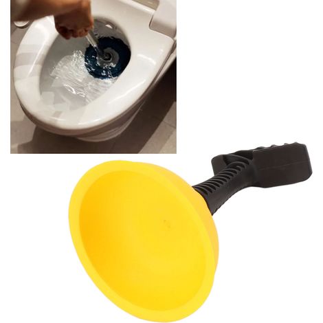 Ventouse Mini Plunger Type 2 de drainage pour toilette douche et lavabo avec manche anti-glissement et silicone (1/5)