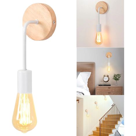 Applique murale en métal, applique murale intérieure industrielle, ampoule non incluse, luminaire mural vintage E27 pour la décoration intérieure (1/5)