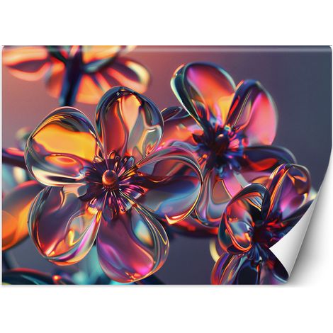 Fototapete Glasblumen in Pastellfarben 400x280 cm