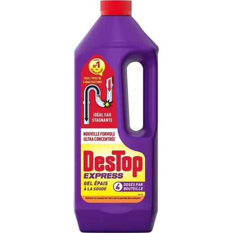 Déboucheur Gel - 950 ml - Pour Canalisations Domestiques - 1 Flacon (1/2)