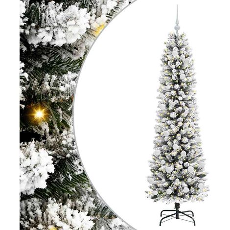 Sapin de Noël  Arbre de Noël artificiel Blanc 180 cm PVC, métal et plastique (1/5)