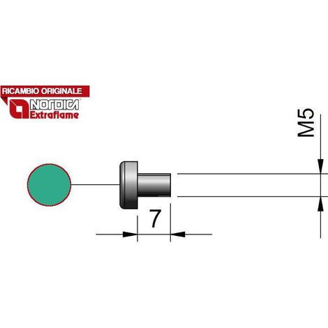 EXTRAFLAME - 006002051 - Vite M5X7 mm in acciaio inox per  cornice fissa vetro