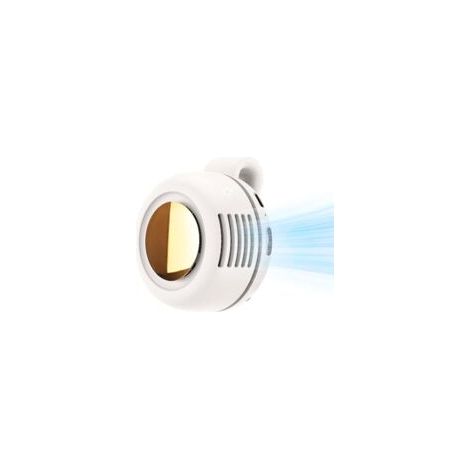 QORVA-Lot de 1 Ventilateur À Clipser Rechargeable Par USB Pour Chemise, 3 Vitesses Réglables, (Blanc) (1/5)