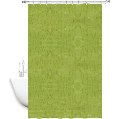 TRADE SHOP - Tenda Doccia Vasca Antimuffa Impermeabile Verde 2d 180 X 220 Cm Con Anelli 52131 - (1/3)