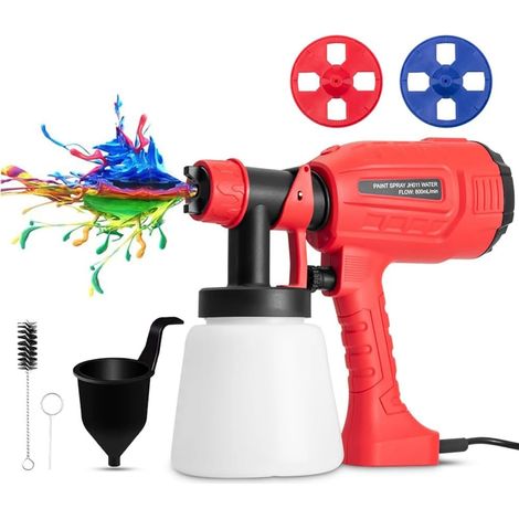 Pistolet Pulvérisateur De Peinture, Pistolet Électrique HVLP De 700W avec 2 Buses en Plastique, Réglable Et Facile À Nettoyer pour Meubles, Armoires, Projets De Bricolage, Etc. (1000ML) (1/5)