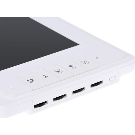 Sistema videocitofonico cablato da 7 pollici con monitor interno e telecamera IR esterna con protezione antintrusione e antipioggia. (1/4)