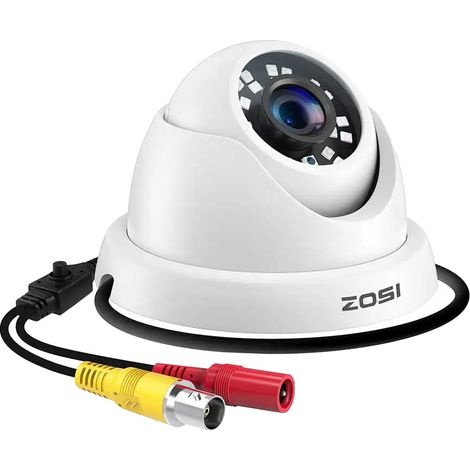 Cámara de seguridad CCTV, HD 1080P, diseño resistente a la intemperie, 4 en 1, color blanco. (1/2)