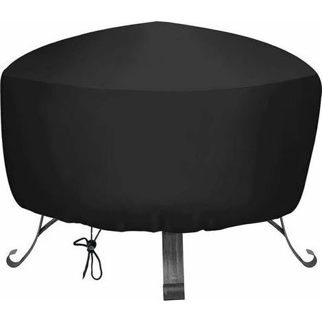 Housse de Foyer Barbecue,Housse de Brasero Ronde avec Cordon de Serrage, Housse de Foyer en Tissu Oxford Imperméable, Housse pour Meubles de Jardin, Housse de Protection pour Poêle (Dia.85x40) (1/5)