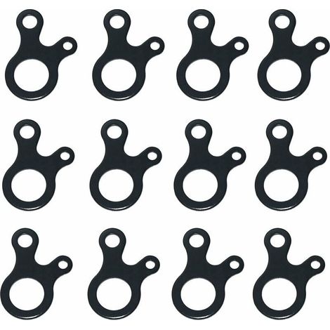 16pcs Aluminum Alloy Rope Tensioners, Three-Hole Rope Tensioners, Tent Rope Loop Adjusters, Lightweight for Tents, Tarps, Hiking and Camping (1/5)