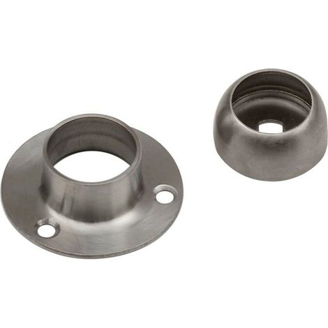 Edelstahl Wandflansch Wandhalter Flansch Steckfitting Wandlager Rohr Rundrohr (1/2)