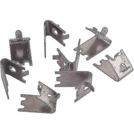 12 clips de fixation pour étagère de congélateur, support d'étagère de réfrigérateur, clips carrés en acier inoxydable. (1/5)