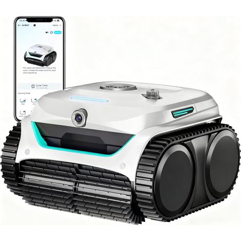 Robot Piscine sans Fil C2 Vision-A avec caméra IA, Filtration Ultra-Fine, Forte Aspiration, Nettoyage Fond/parois (1/5)