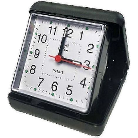 Réveil portable avec fonctions snooze et sourdine, version noire 0126