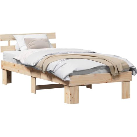 Maison Exclusive - Estructura de cama Natural 80 x 200 cm Madera (1/5)