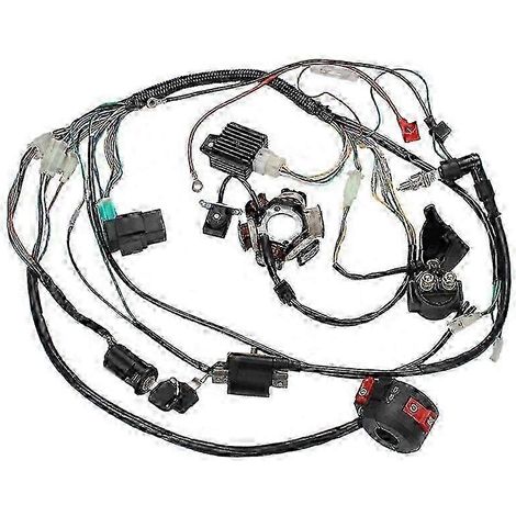 Faisceau électrique complet pour moto, quad, pit bike, karting, CDI, stator, 6 bobines pour moteurs 50-125 cm³. (1/5)