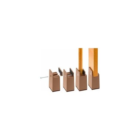 Rehausseur Pieds de Lit Reglable de 4 pouces, Rehausseurs de Meubles Robuste de 10cm, pour Épaisseur de Pied du Lit 0 à 1,5 pouces, Hauteur de Lit, Canapé, Bureau, Armoire, Support de 2000 KG (1/5)