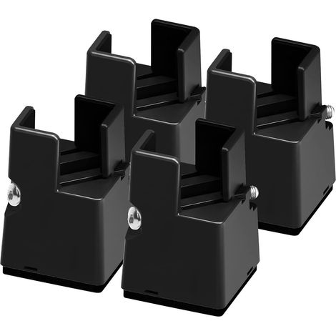 BEBUSINGOTO Elevadores de cama de 50 mm, elevadores de muebles con abrazadera de tornillo ajustable, elevadores de silla para sofá cama y mesas, aptos para patas de silla cuadradas o redondas de 22 a  (1/4)