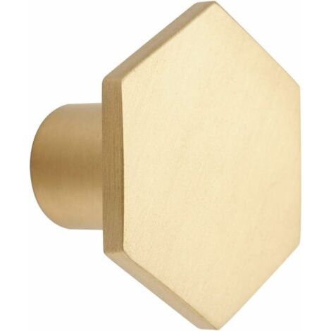 10 Pièces Bouton de Meuble Poignée de Meuble Cuisine Bouton de Porte en Laiton pour Placards Poignee Meuble Hexagone 30mm (1/5)