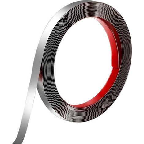 Selbstklebende Zierleisten,silber,5 Meter lang,Edelstahl-Spiegelleiste,flexible Wandleiste für Wände,Zierleiste (5 Meter) (1/5)