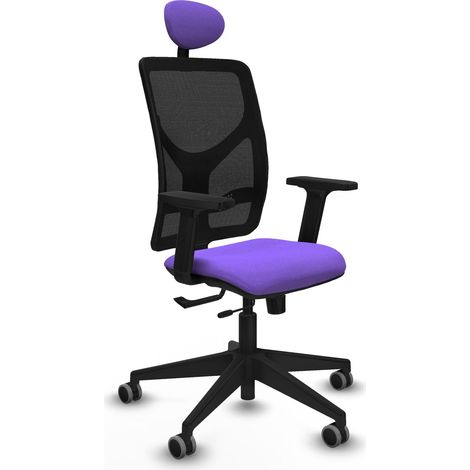 Chaise de bureau piqueras y crespo Motilla noir accoudoirs ajustables (1/2)