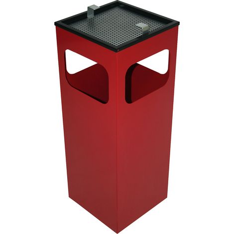 Cendrier à déchets Cuba rouge (1/2)