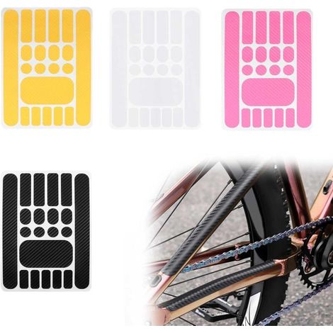Lntyq 4 Pièces Autocollant Velo, Cadre de Vélo Autocollant de Protection, Film de Protection pour Vélo Disponibles 4 Couleurs, Protection Cadre Velo pour Cadre Vélo (1/5)