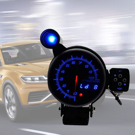12-V-Digitaltacho mit Drehzahlmesser, 3-Farben-Display, Warnleuchte, Motorkontrollleuchte und Drehzahlmesser für Pkw (1/5)