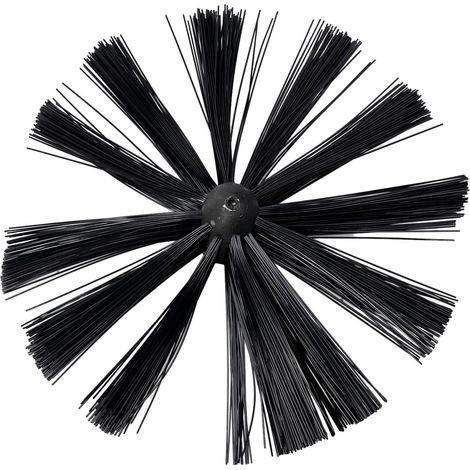 Spazzola per camino in nylon da 100 mm con filettatura M8, strumento per la pulizia del camino e asciugacapelli - per casa, camino, manutenzione del camino e (1/4)