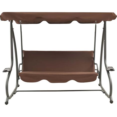 Maison Exclusive - Hollywoodschaukel mit Sonnendach Kaffeebraun (1/5)
