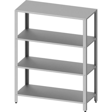 Etagère Pleine Inox AISI 201 de 4 Niveaux - Profondeur 500 mm - Stalgast