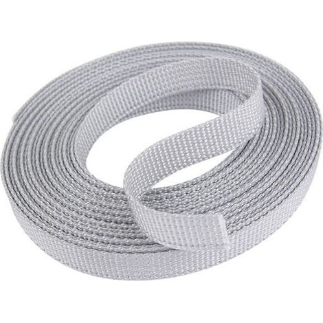 Slid'Up By Mantion – Sangle pour volet roulant 14 mm grise – Longueur 5,50 m – Polyester pour enrouleurs standards – Adaptée aux environnements humides (1/2)