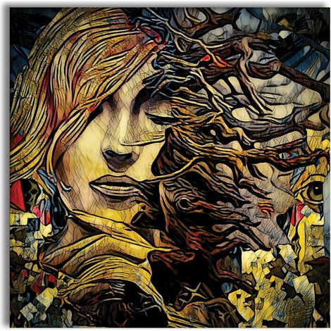 ABSTRACT 1101 - Quadro Canvas su telaio in legno - Misura: 80x80 cm (1/5)