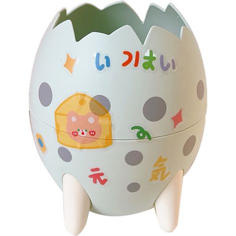 Porte-stylo Dinosaure Œuf Moderne Détachable ABS - Organisateur Bureau Créatif Vert (1/3)