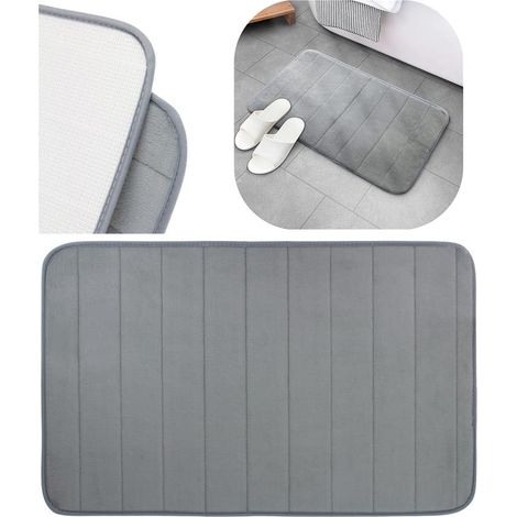 Tappeto da bagno antiscivolo, morbido, 50x80 cm (1/5)