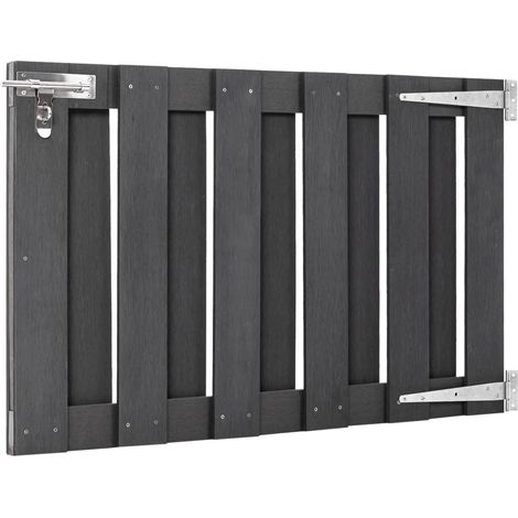 Maison Exclusive - Gartentor WPC 100 x 60 cm Grau (1/5)