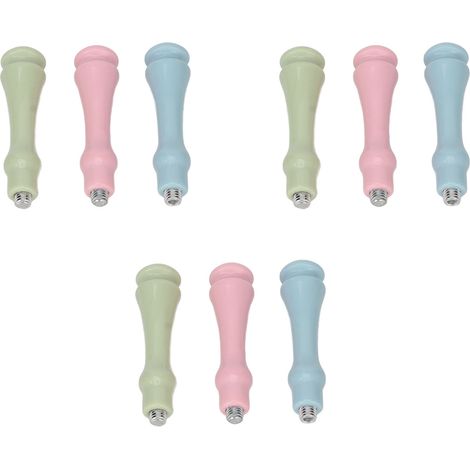 Ensemble de 9 pièces avec connexion à vis étanche pour la poignée, conception ergonomique, compact, finition brillante et kit de remplacement amovible pour la poignée du tampon de scellage. (1/5)