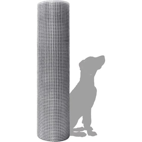 Grillage en fil de fer pour poules, largeur 1m, longueur 25m, diamètre de fil 0,9mm, taille de maille 25x25mm, idéal pour enclos d'animaux (1/5)