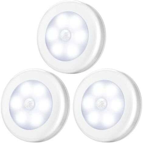 Pair Lampe Détecteur de Mouvement AMIR LED Sans Fil, pour Penderie, Cuisine, Garage, Éclairage Automatique, Lot de 3 (1/5)