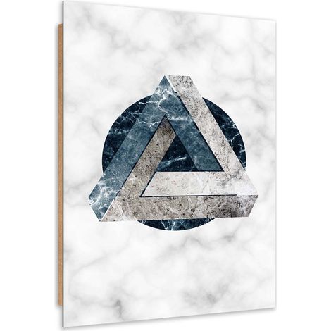 Quadro deco panel, Astrazione geometrica - marmo - 70x100 (1/5)