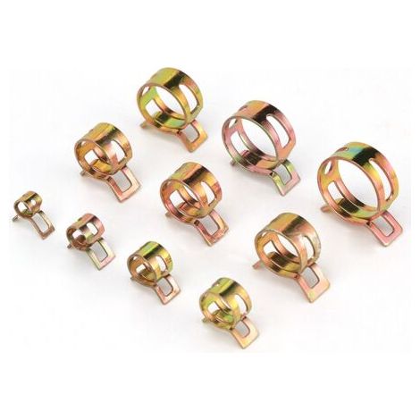100pcs Colliers de serrage réglables en acier inoxydable 304 Collier de serrage Collier de serrage Collier de serrage, 6 mm-22 mm Collier de serrage à air basse pression